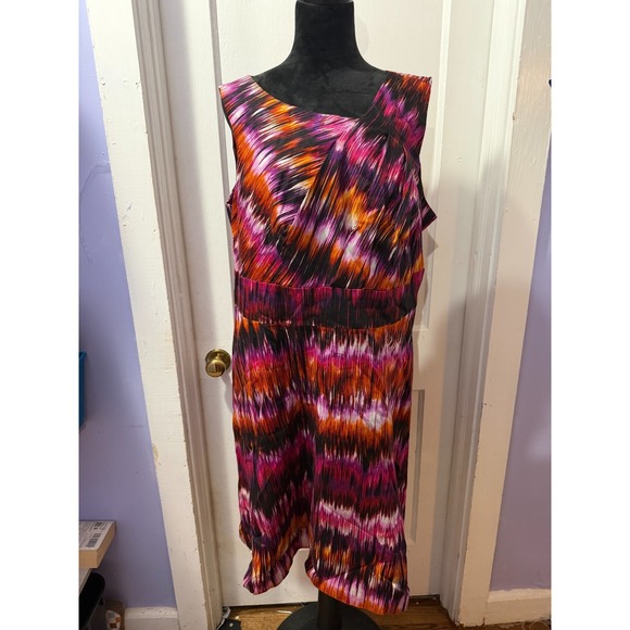 Calvin Klein Dresses & Skirts - Calvin Klein Red and Purple Tank Dress in 16